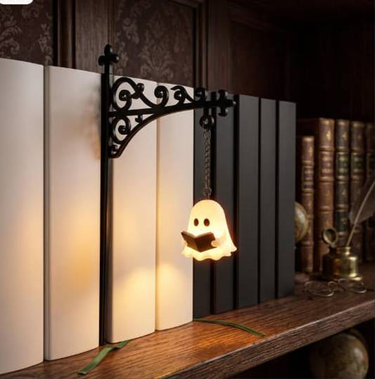 Mini Bookshelf Ghost Lamp