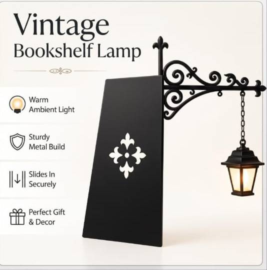 Mini Bookshelf Ghost Lamp