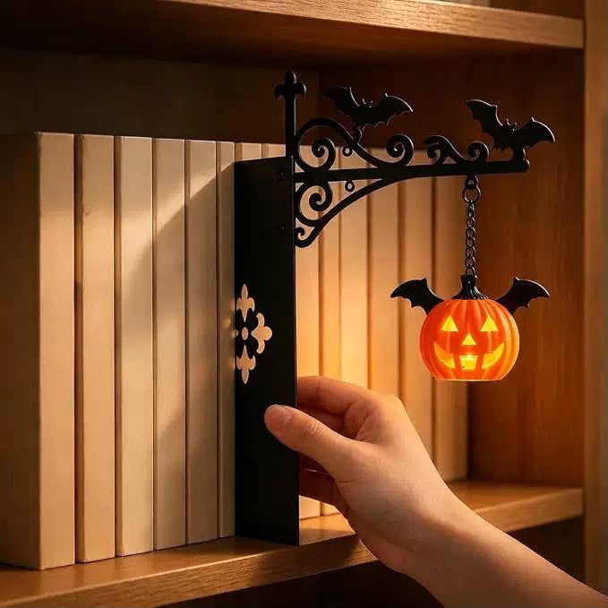 Mini Bookshelf Ghost Lamp