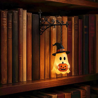 Mini Bookshelf Ghost Lamp